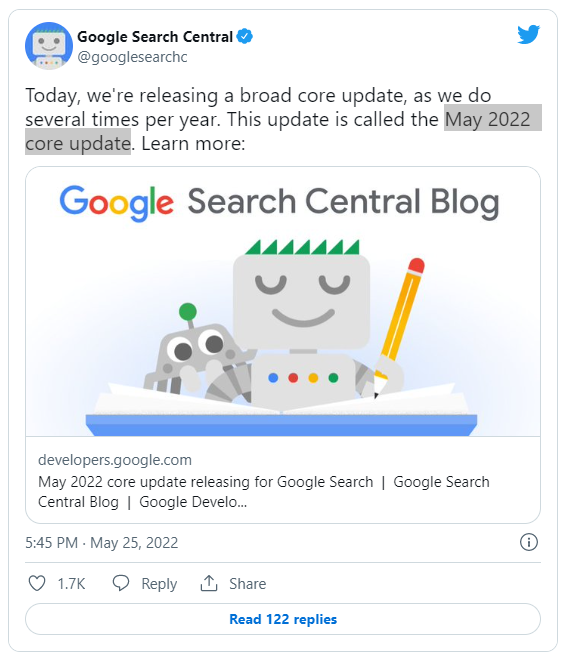 Google May 2022 Broad Core Update
