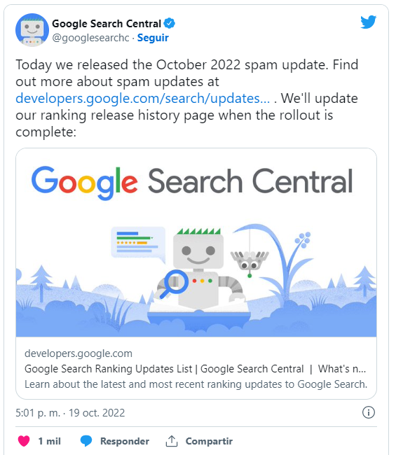 October 2022 spam Update